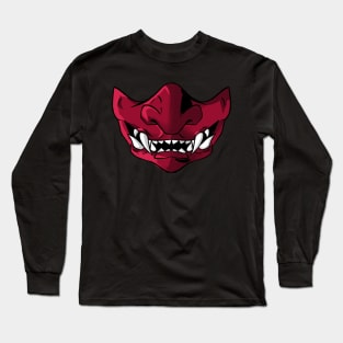 Samurai Demon Mask Long Sleeve T-Shirt